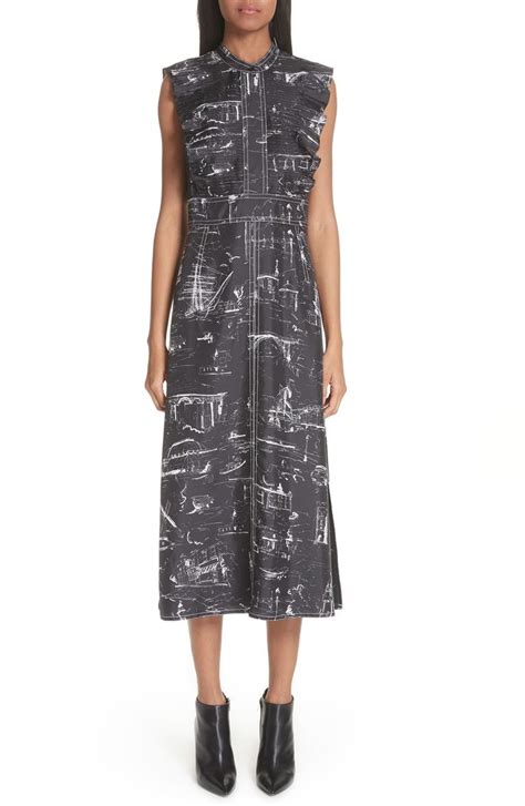 Burberry Parker Silk Midi Dress Women 